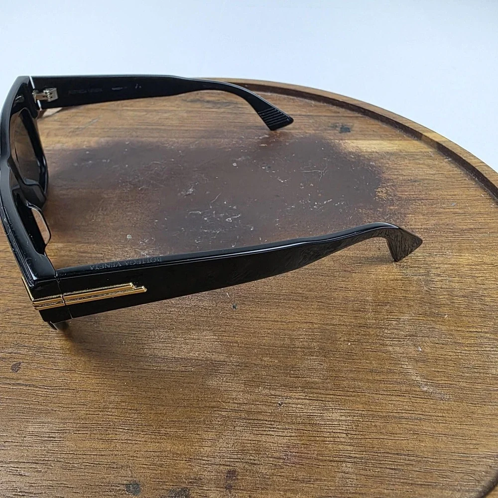 Bottega Veneta BV1122S Sunglasses Mens 51-19-145 Black Tinted Square Italy
